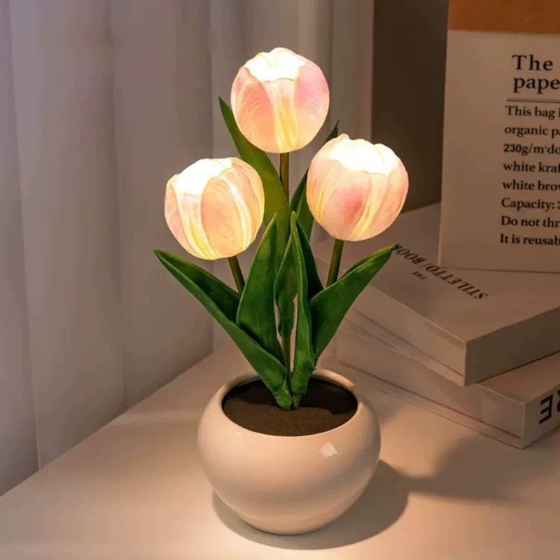 LED Artificial Tulip Bouquet Night Light （USB Version）