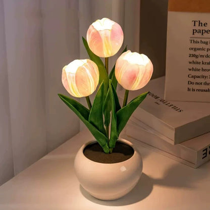 LED Artificial Tulip Bouquet Night Light （USB Version）