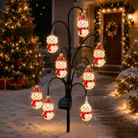 Scarf-wearing snowman light