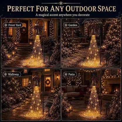 Christmas Bell Cascade Solar Yard Light