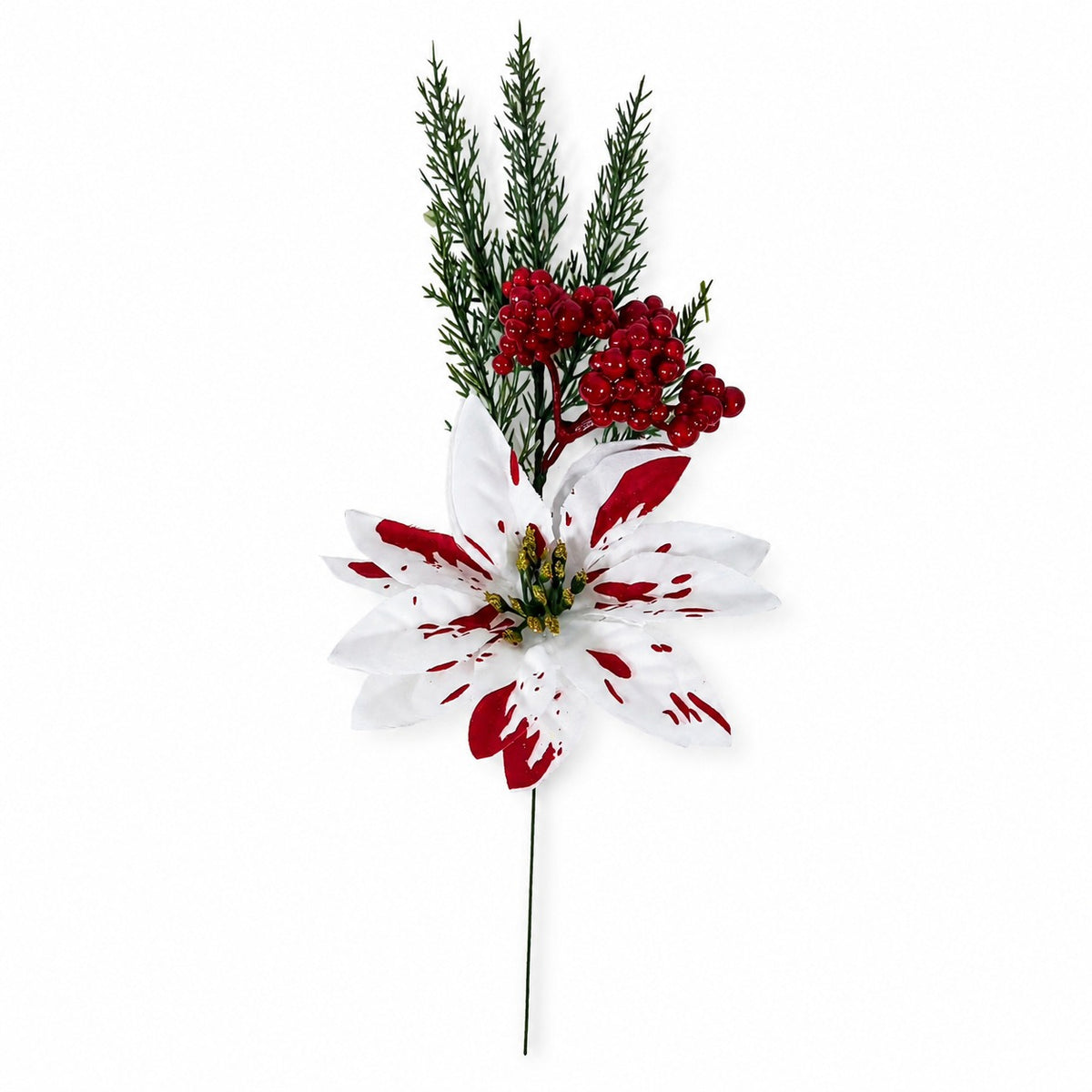 Artificial Poinsettia Potted Plant Insert