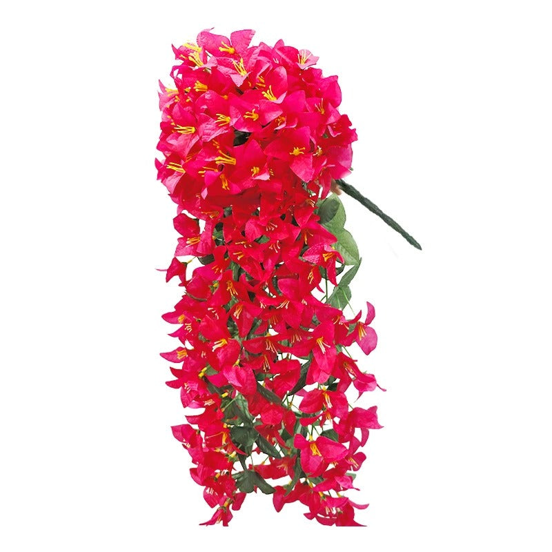 Artificial Bougainvillea Hanging Basket with Trailing Flowers