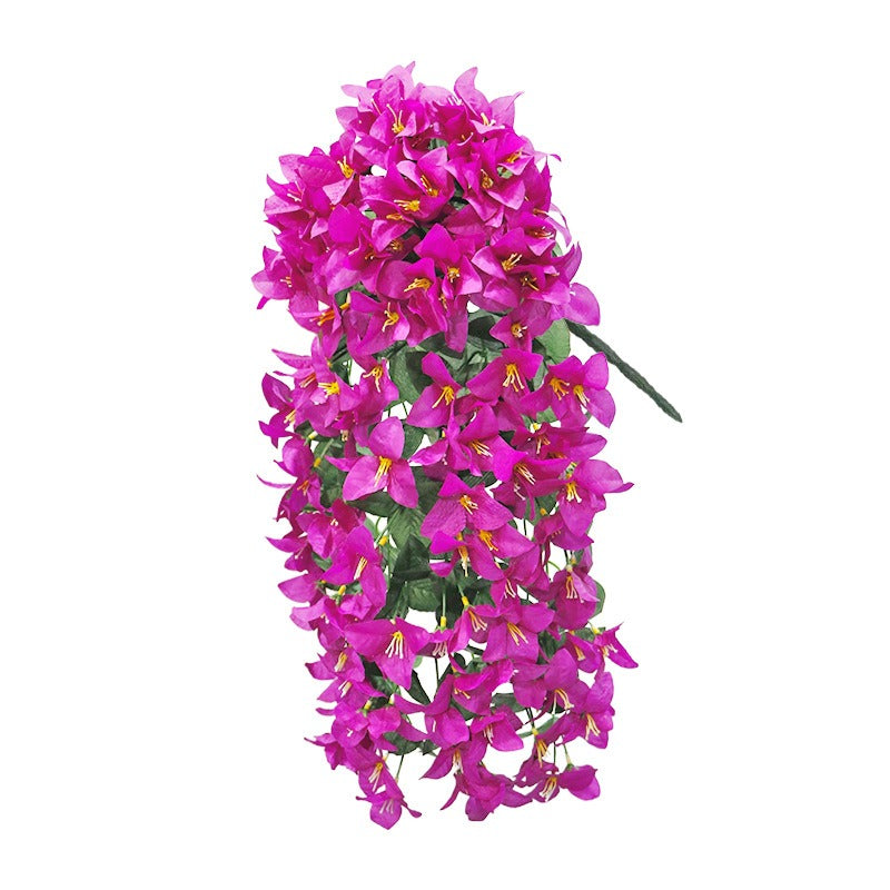 Artificial Bougainvillea Hanging Basket with Trailing Flowers