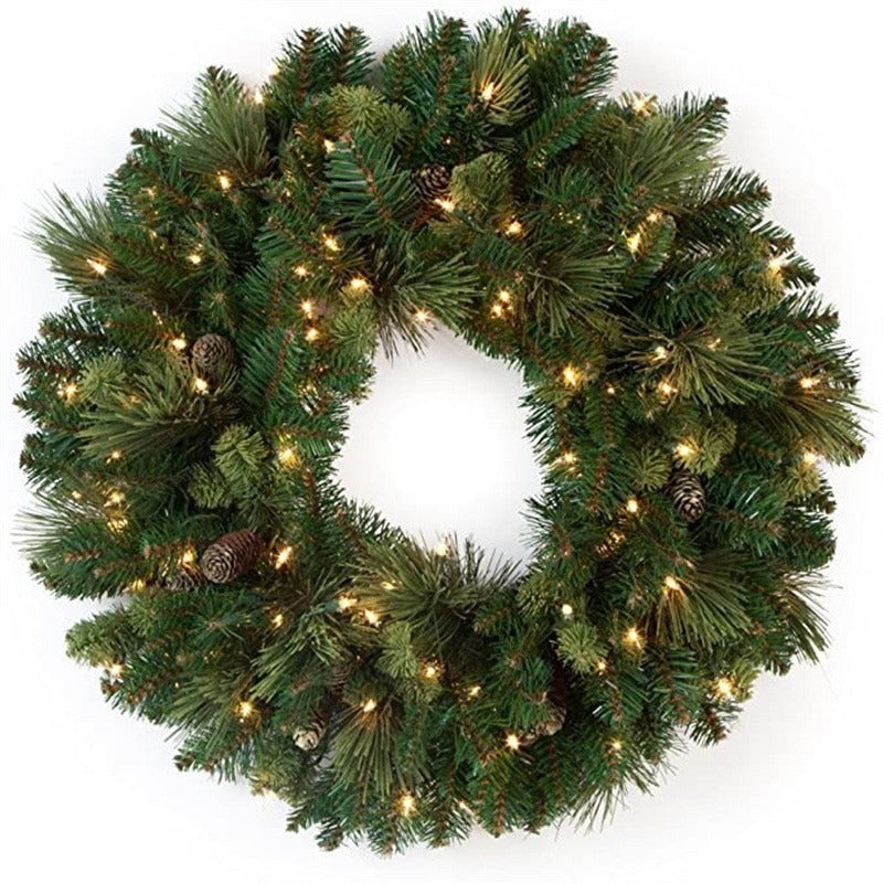 Artificial Christmas Wreath Door Hanging (Vine-style)