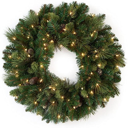 Artificial Christmas Wreath Door Hanging (Vine-style)