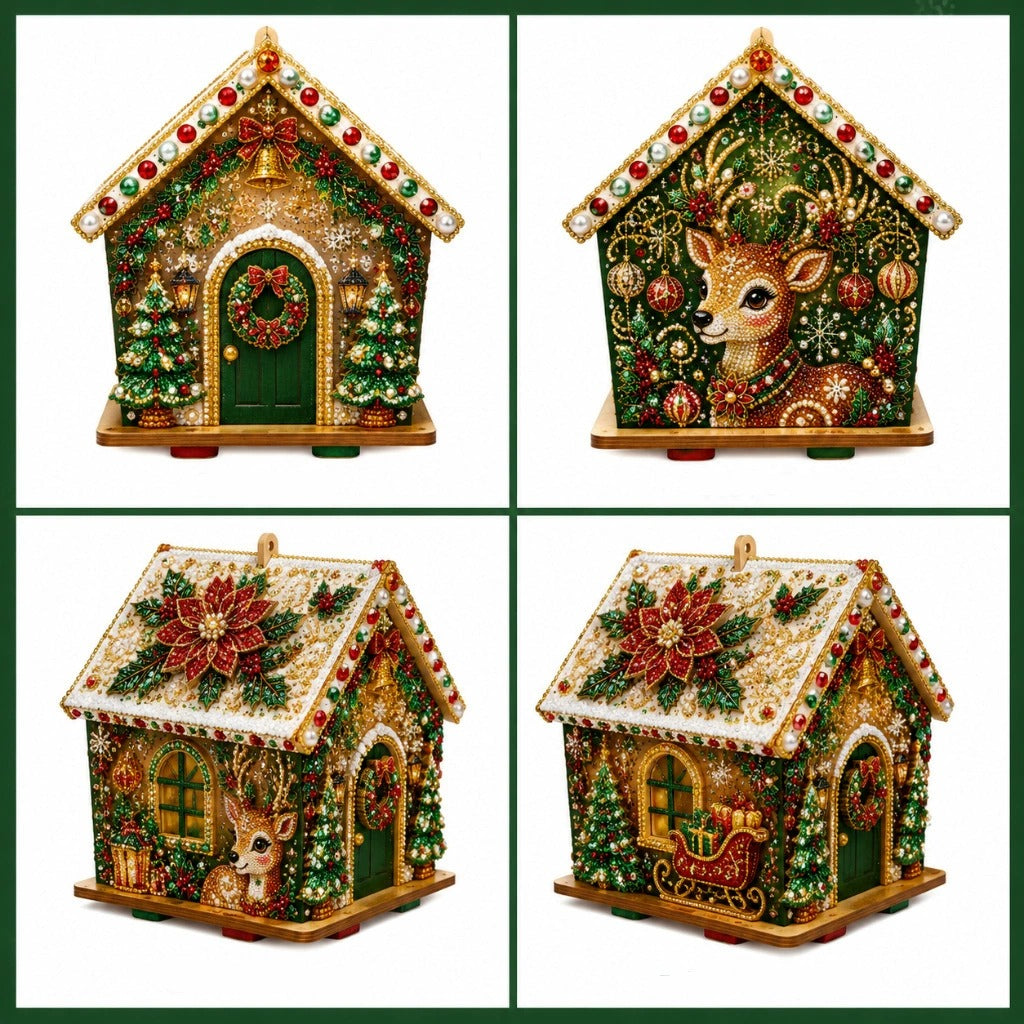 DIY Pearl Art Christmas House Diamond Painting Kit