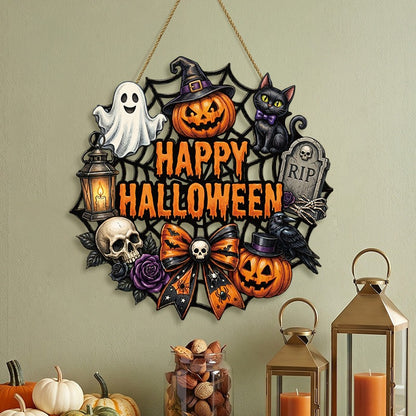 Wooden Hanging Decoration for Halloween Party Atmosphere