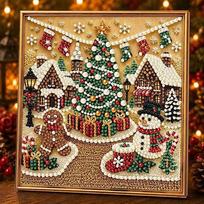 DIY Christmas Pearl & Diamond Art Kit (Frame Included)