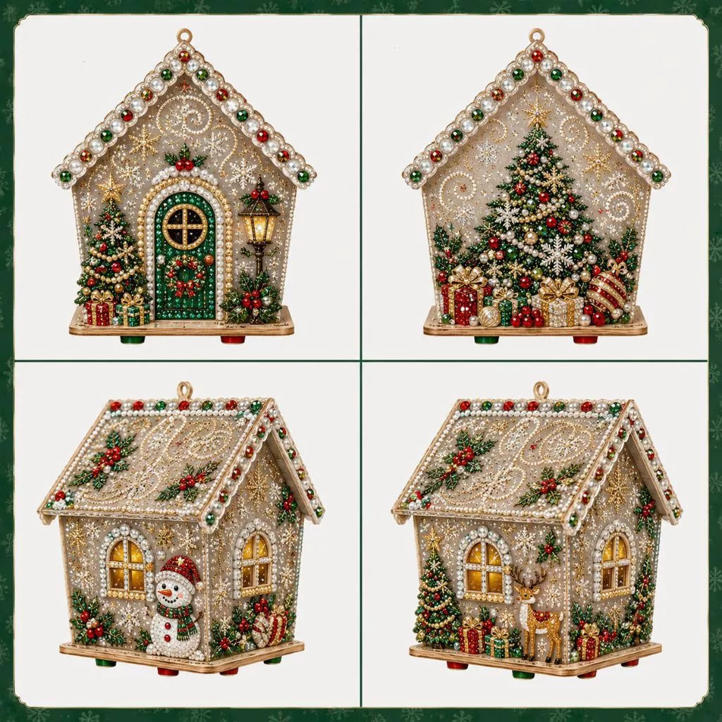 DIY Pearl Art Christmas House Diamond Painting Kit