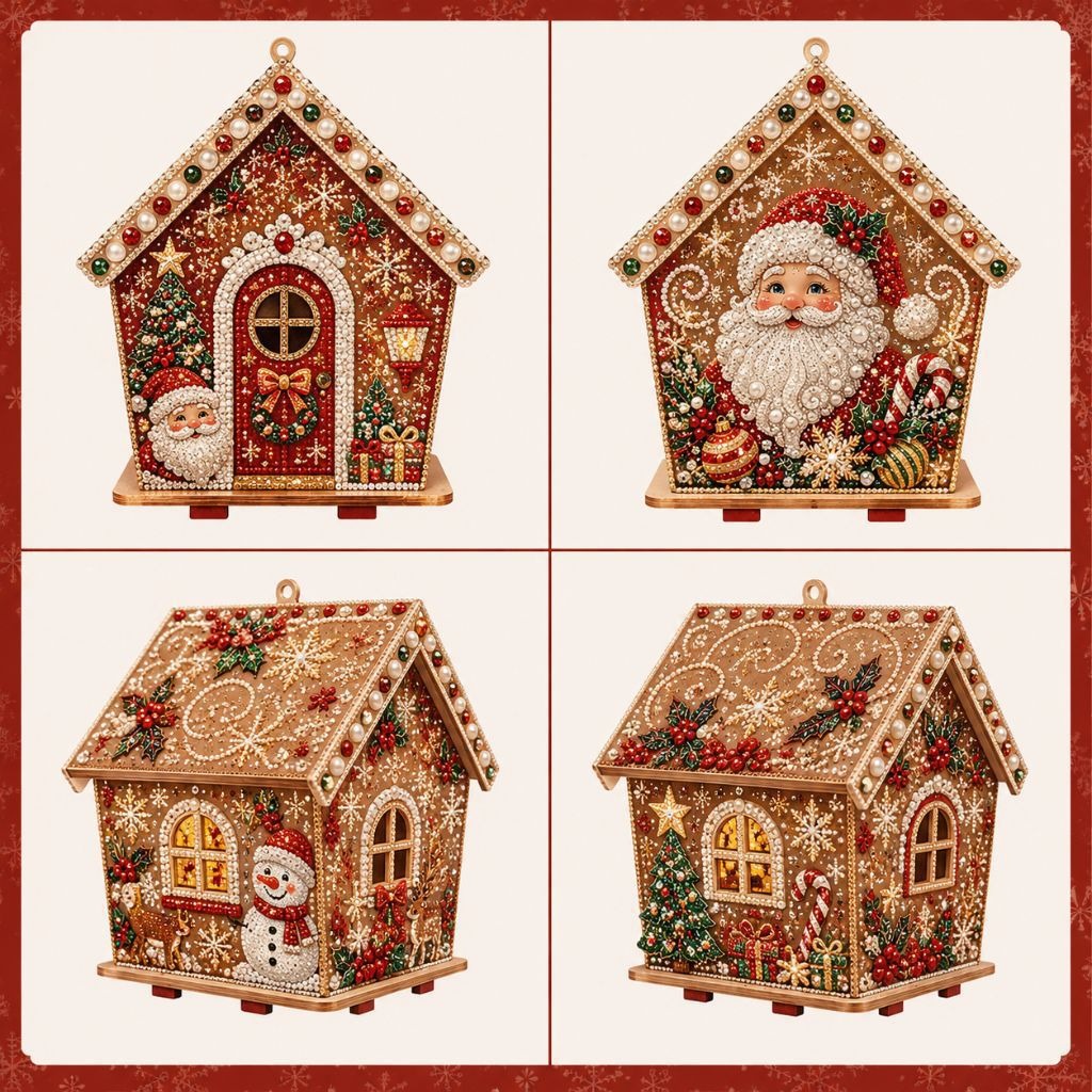 DIY Pearl Art Christmas House Diamond Painting Kit
