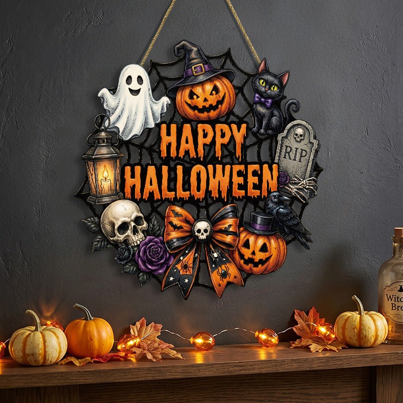 Wooden Hanging Decoration for Halloween Party Atmosphere