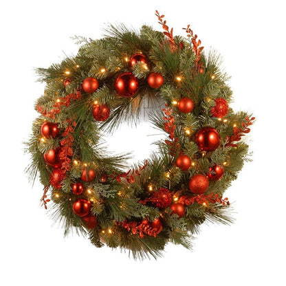 Artificial Christmas Wreath Door Hanging (Vine-style)