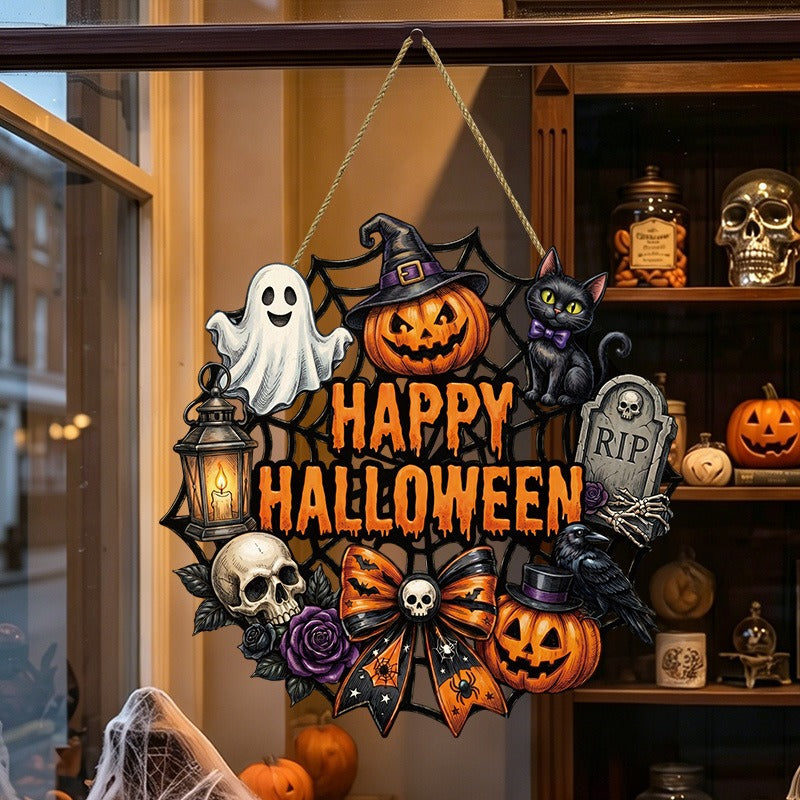 Wooden Hanging Decoration for Halloween Party Atmosphere