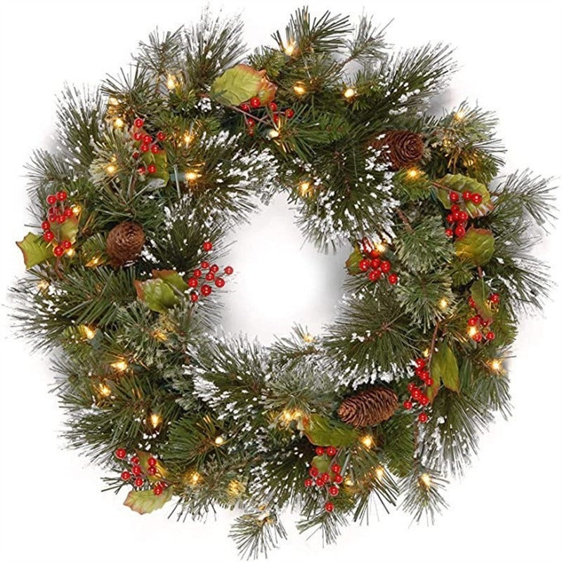 Artificial Christmas Wreath Door Hanging (Vine-style)
