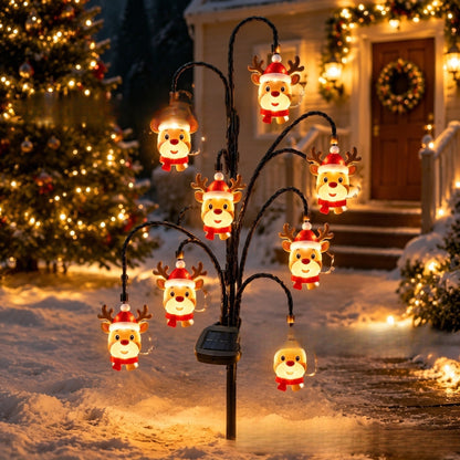 Solar-Powered Christmas Tree Stake Light