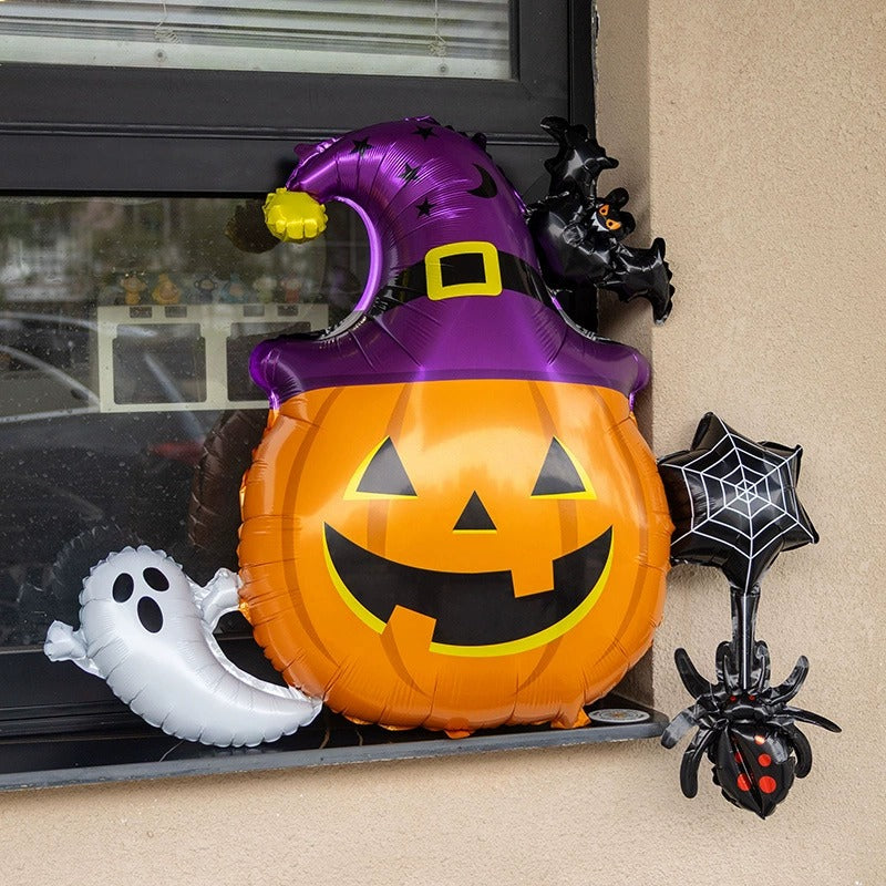 Halloween-themed cartoon balloon party decorations