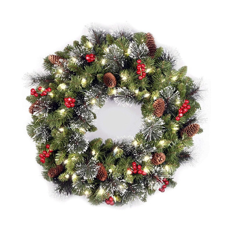 Artificial Christmas Wreath Door Hanging (Vine-style)