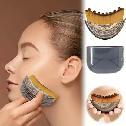 Crescent Lymphatic Massage Brush, Facial Gua Sha Tool for Face, Neck & Eye Care, Home Beauty Device