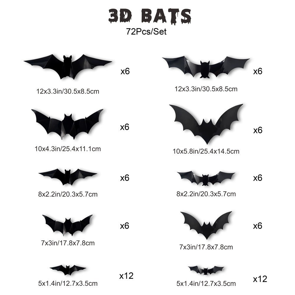 Halloween LED Wall Decal Night Lights (Bat, Spider, and Ghost Designs)