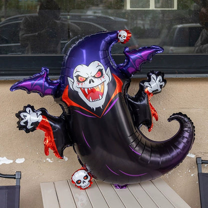 Halloween-themed cartoon balloon party decorations