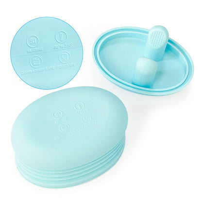 Mess-Free Silicone Snack Cup with Finger Grip, Reusable Food-Grade BPA-Free Fruit Holder