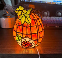 Pumpkin with leaves