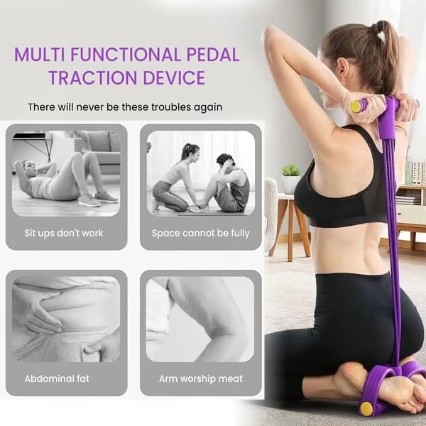 Multi-functional Pedal Resistance Band Trainer – Portable Foot Pedal Fitness Equipment ?