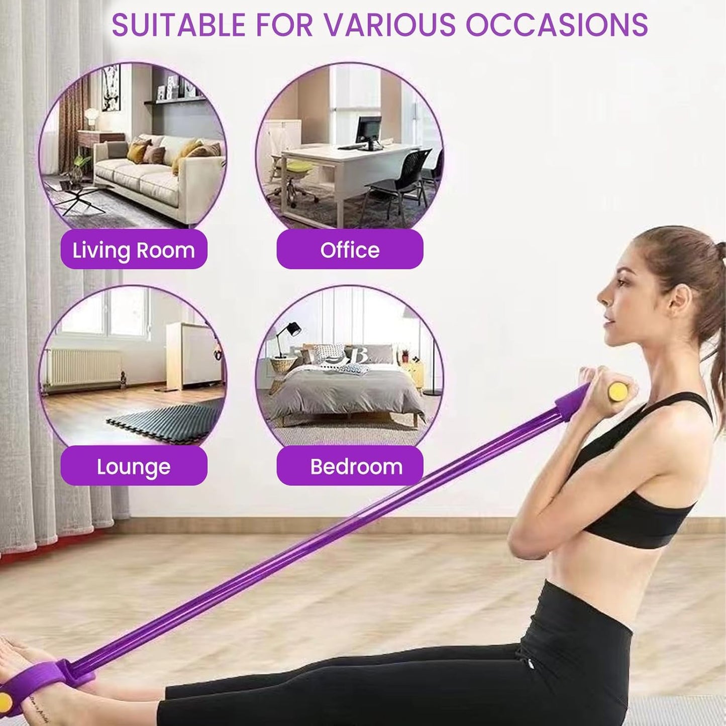 Multi-functional Pedal Resistance Band Trainer – Portable Foot Pedal Fitness Equipment ?