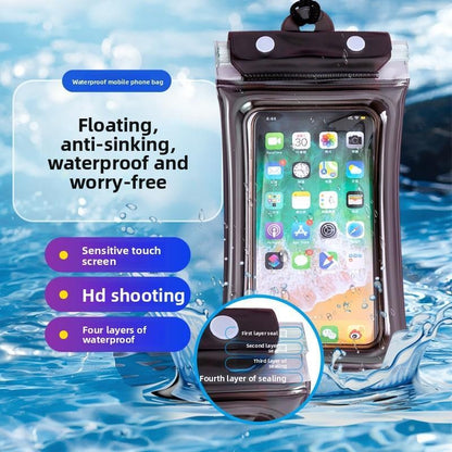 Airbag Waterproof Phone Case, Touch Compatible For Swimming Rafting