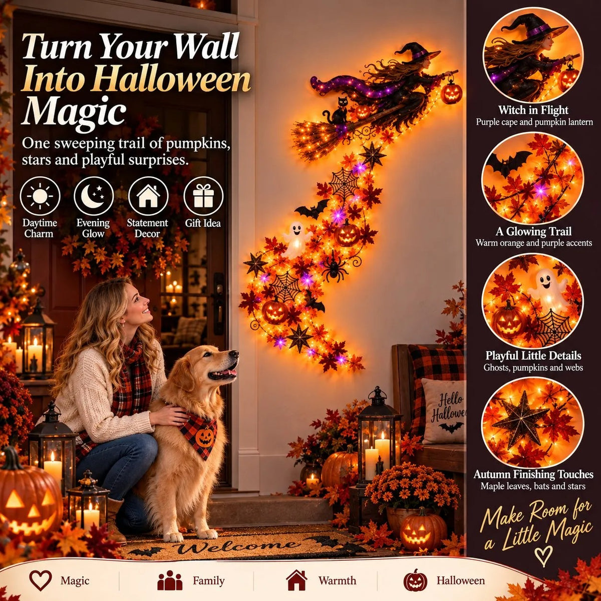 Halloween Magic Trail Wall Light