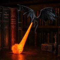Black Dragon with Red Flame