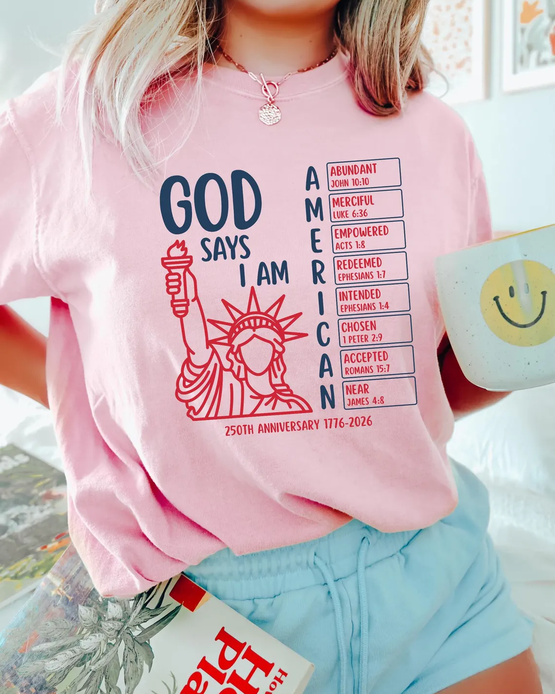 Christian Bible Verse 250 Years Prints Cotton Short Sleeve Tshirt