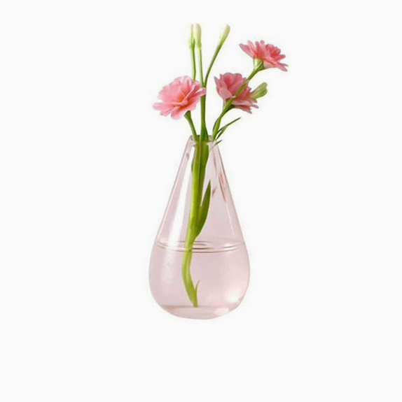 Mini Ceramic Vase Fridge Magnet with Artificial Flowers, Cute Decor for Kitchen & Office