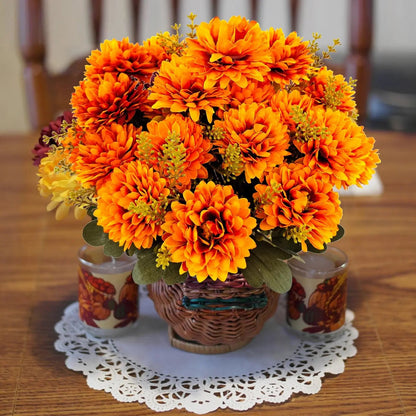 Artificial Autumn Thanksgiving 9-Stem Chrysanthemum Decoration