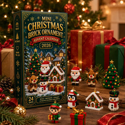 🎄24-Day Mini Christmas Brick Ornament Advent Calendar