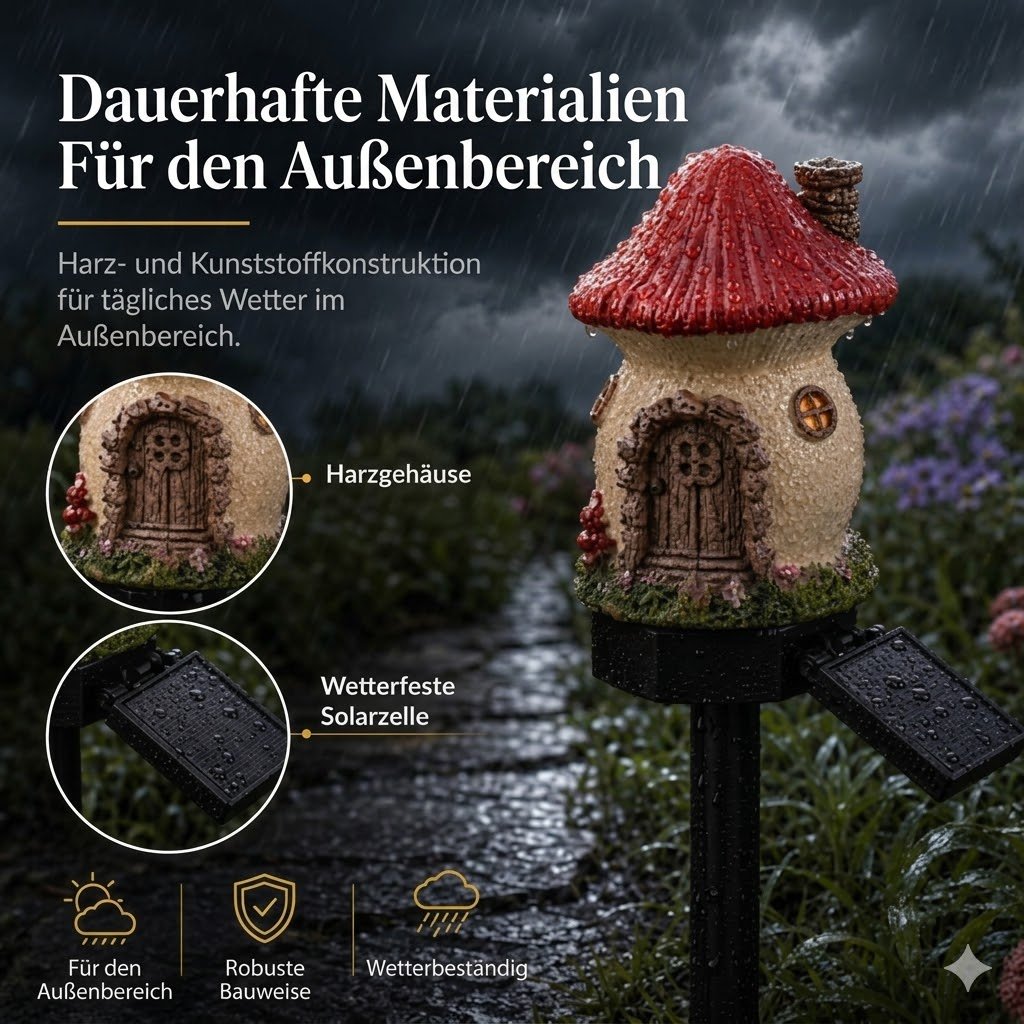 🍄✨ Turn Your Backyard Into An Enchanted Fairy Forest! Solar Mushroom Cottage Garden Light (49% OFF Today)💡