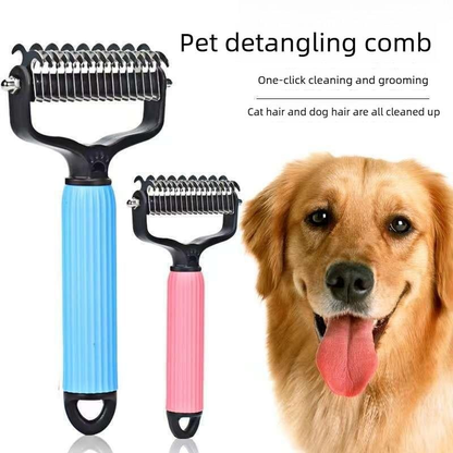 Pet Dematting Comb, Double-Sided Dog & Cat Brush