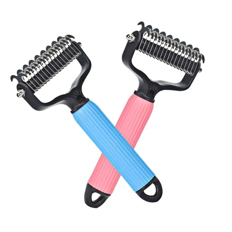 Pet Dematting Comb, Double-Sided Dog & Cat Brush