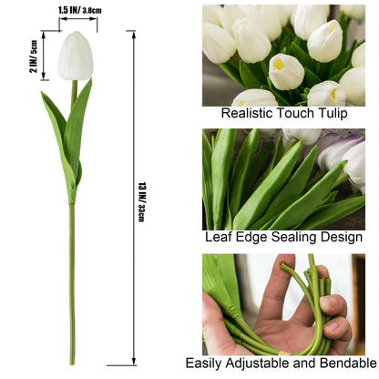 🔥Last Day 60% OFF🔥20 Pack Real Touch Faux Tulips