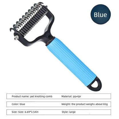 Pet Dematting Comb, Double-Sided Dog & Cat Brush