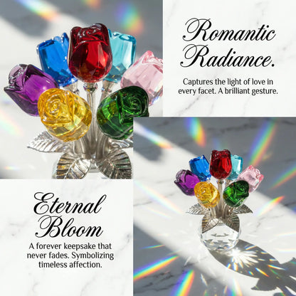 Exquisite Crystal Rose Ornament