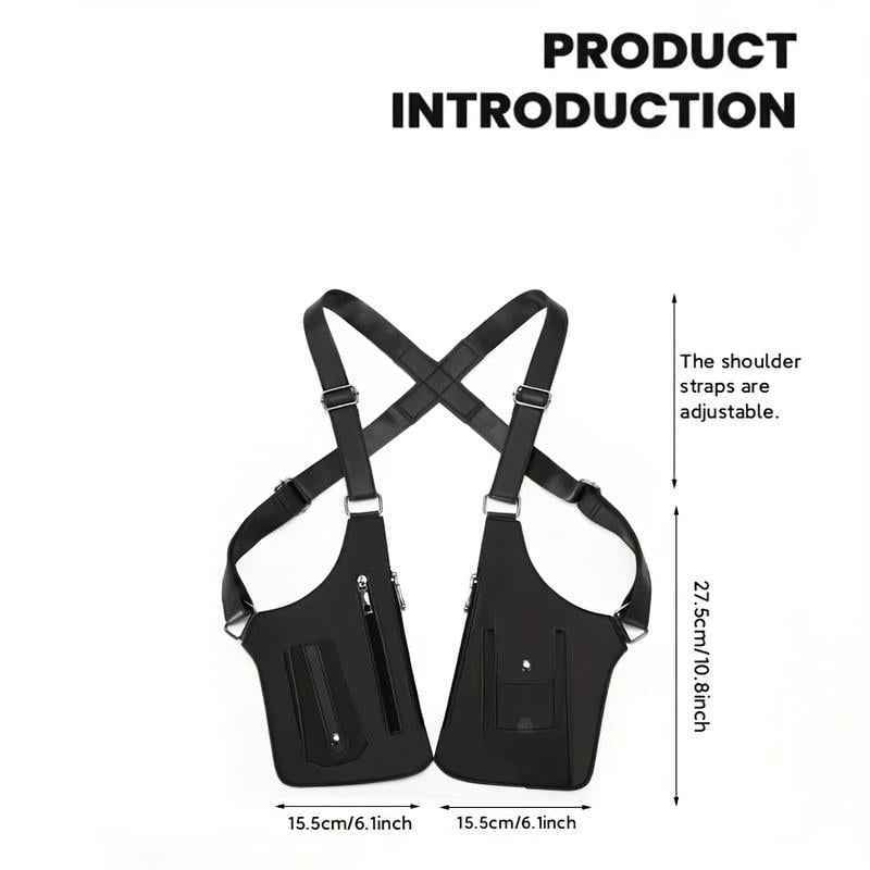 Adjustable Underarm Shoulder Bag, Unisex Multi-Pocket Tactical Chest Pack