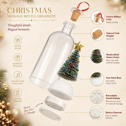 Christmas Tree Message-in-a-Bottle Voice-Recording Gift