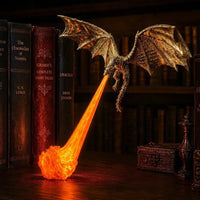Golden Dragon with Red Flame