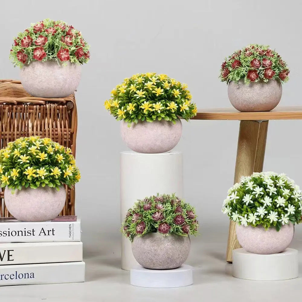 Spherical Pulp-Pot Artificial Green Plant