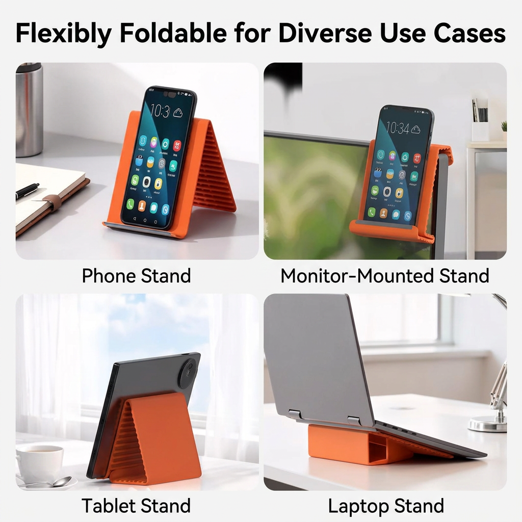 Bend It. Fold It. Stand It Anywhere. — The Eco-Friendly Silicone Multi-Angle Stand for Phones, Tablets & Laptops
