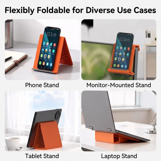 Bend It. Fold It. Stand It Anywhere. — The Eco-Friendly Silicone Multi-Angle Stand for Phones, Tablets & Laptops