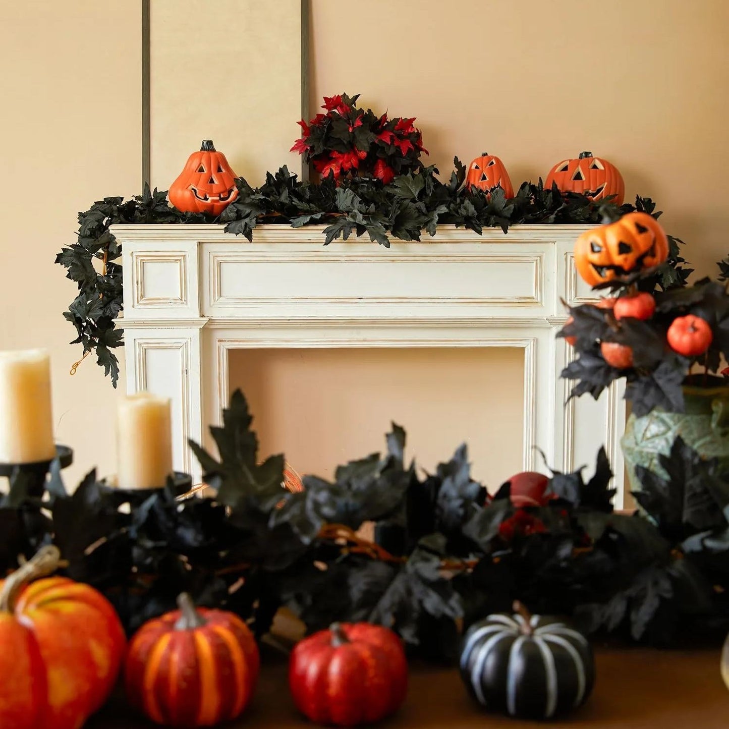 Artificial Maple Leaf Vine for Thanksgiving and Christmas Decoration