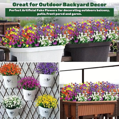 UV-resistant colorful artificial flowers