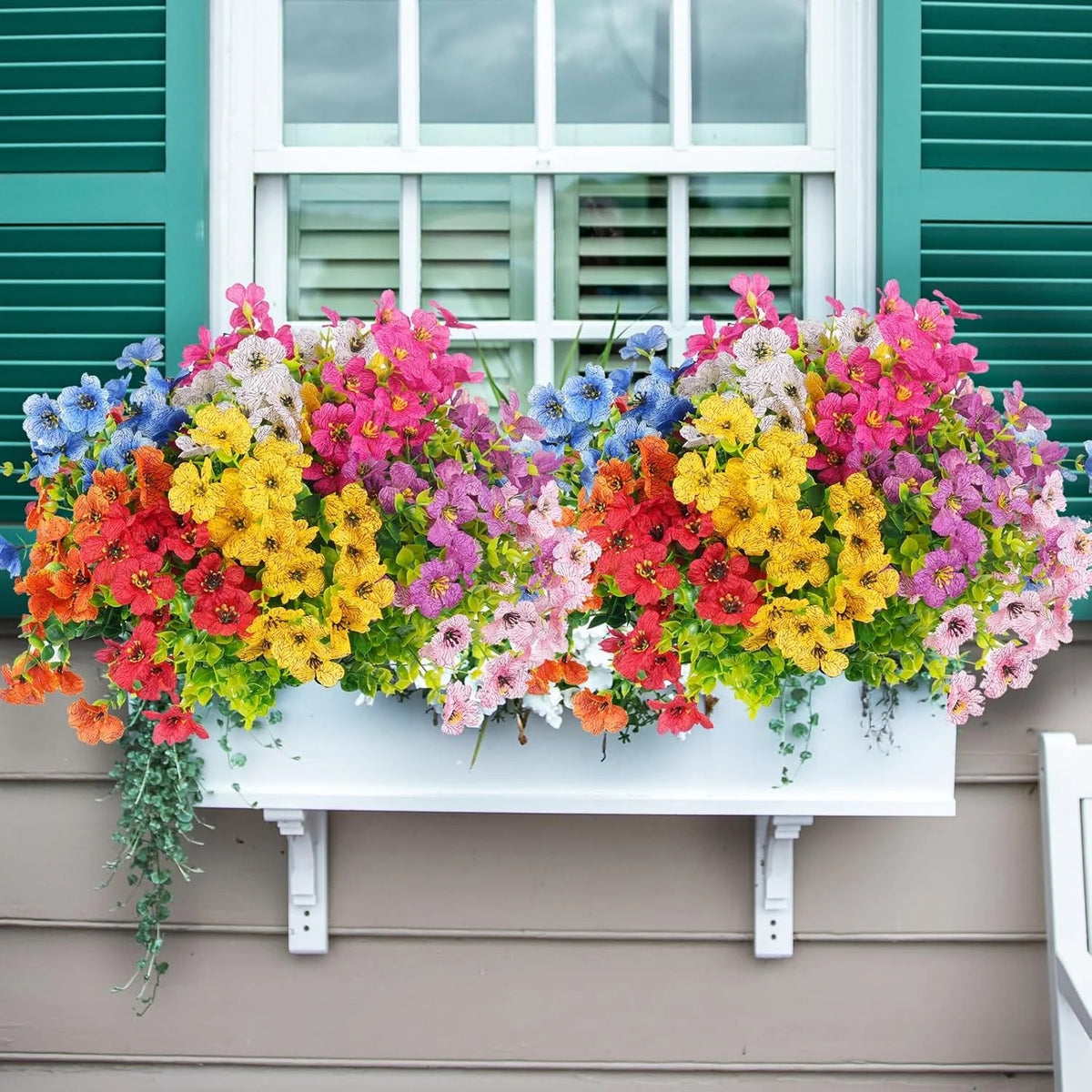 UV-resistant colorful artificial flowers